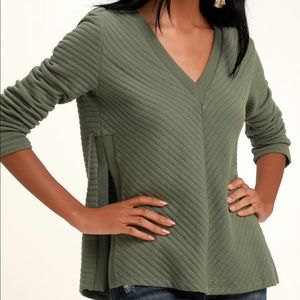 JACK by BB Dakota V Neck Long Sleeve Tee